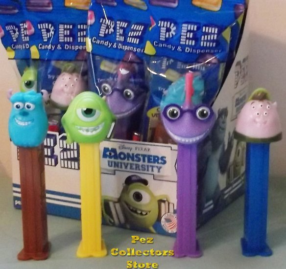 (image for) Monsters University Pez Mike, Sulley, Randall and Squishy MIB - Click Image to Close