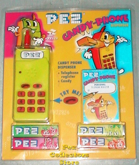 (image for) Neon Yellow Electronic Pez Telephone and Phone Registry! - Click Image to Close