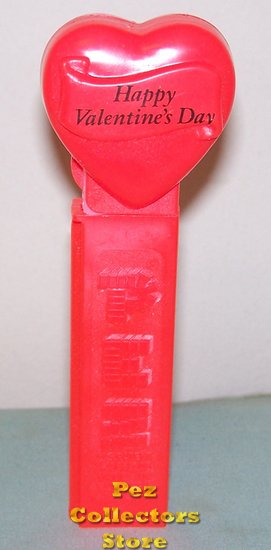 (image for) 1999 HVD Heart Pez Neon Red on Neon Red Loose - Click Image to Close
