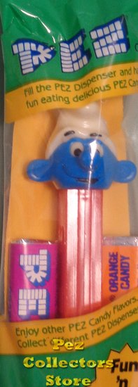 (image for) NF Smurf A Pez with Tongue on Red 3.9 Austria Stem MIB - Click Image to Close
