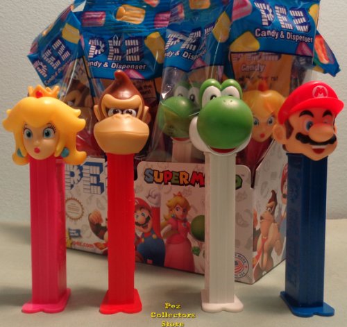 (image for) Nintendo Super Mario Brothers Pez Set of 4 MIB