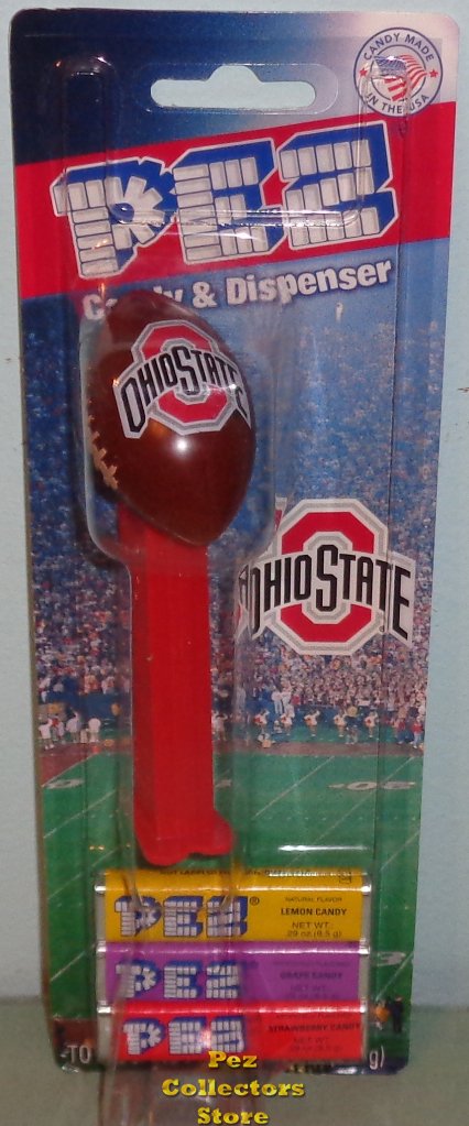(image for) 2017 Solid Lettering Ohio State NCAA Football Pez MOC - Click Image to Close