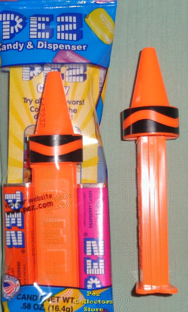 (image for) Outrageous Orange Crayola Crayon Pez MIB - Click Image to Close