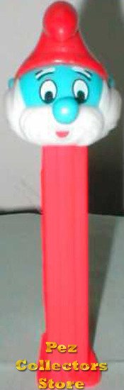 (image for) Papa Smurf Pez from Series II Smurfs Set 1997 Red Stem Loose - Click Image to Close