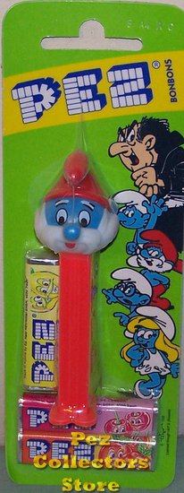 (image for) Papa Smurf Pez from Series II Smurfs Set 1997! Mint on Card - Click Image to Close