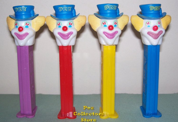 (image for) Peter Pez B Clown Set of 4 Loose - Click Image to Close