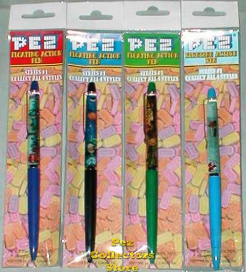 (image for) Pez Floaty Pens -by Eskesen - Set of 4 Series I - MIP! - Click Image to Close