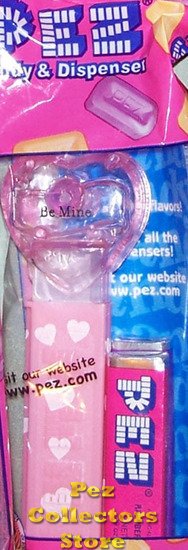 (image for) 2008 Pink Crystal Valentines Heart Pez - Be Mine - Click Image to Close