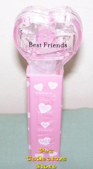 (image for) 2008 Pink Crystal Valentines Heart Pez - Best Friends Loose - Click Image to Close