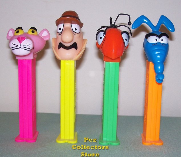 (image for) Pink Panther, Inspector, Ant and Aardvark Pez Set of 4 Loose - Click Image to Close