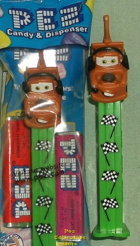 (image for) World of Cars Race Flag Mater Pez MIB