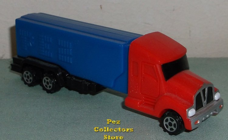 (image for) Red Cab V Grill on Blue trailer Rigs Truck Pez Loose - Click Image to Close