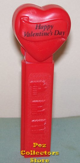 (image for) 1996 Original Happy Valentines Day Heart Pez Red on Red Loose - Click Image to Close