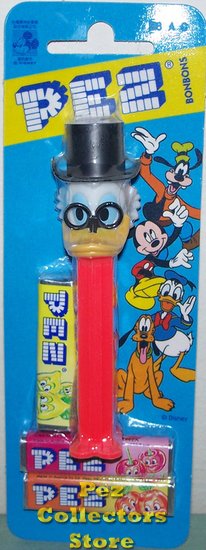 (image for) European Disney Ducktales Scrooge McDuck Pez on Neon Red MOEC - Click Image to Close