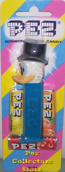 (image for) European Disney Ducktales Scrooge McDuck Pez Halo Striped Card - Click Image to Close
