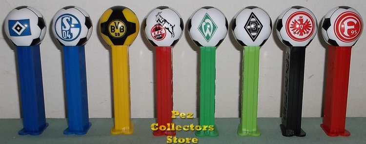 (image for) German Football Club Pez Soccer Balls Set of 8 Loose - Save on S - Click Image to Close