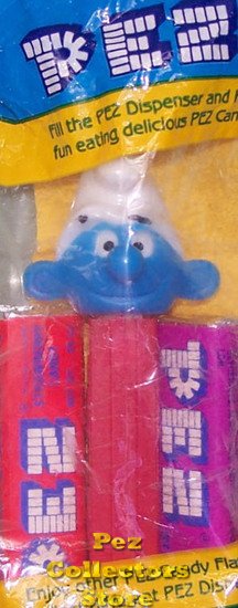 (image for) Series 1 Smurf Pez on Red 3.9 Thin Feet Stem MIB - Click Image to Close