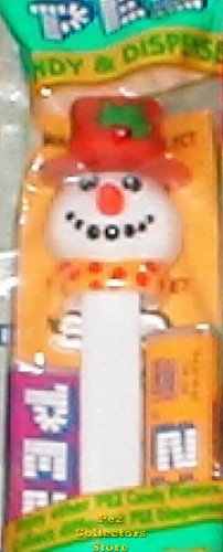 (image for) Snowman 2002 Brown Hat Christmas Pez MIB