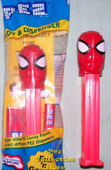 (image for) Spiderman Large Head Pez Red Stem MIP - Click Image to Close