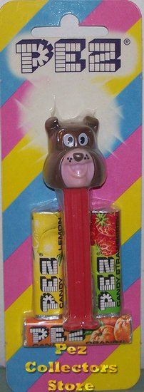 (image for) Spike Pez Decal Eyes 3.9 Thick Feet Mint on Striped Halo Card - Click Image to Close