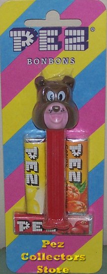 (image for) Spike Pez Decal Eyes Mint on Striped Card - Click Image to Close
