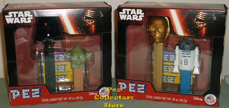 (image for) Star Wars Twin Pack New Darth, Mini Yoda and C3PO, Mini R2D2 Pez - Click Image to Close