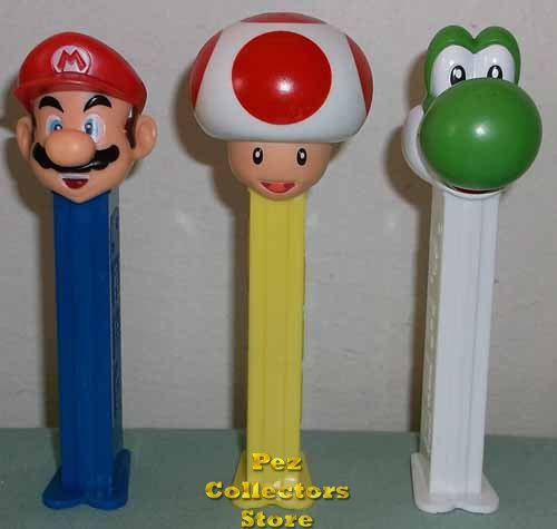 (image for) Super Mario, Yoshi and Kinopio Loose Pez set from Europe