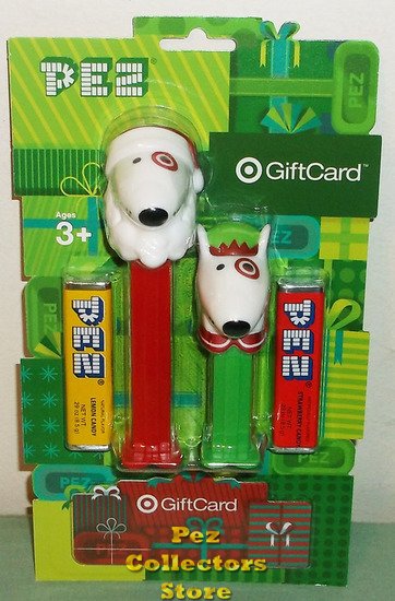 (image for) Target Santa Dog and Elf Dog Pez In Gift Card Packaging - Click Image to Close