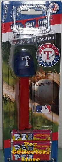 (image for) Texas Rangers MLB Baseball Cap Pez MOC - Click Image to Close
