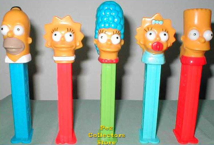 (image for) The Simpsons Family Pez set of 5 loose - Click Image to Close
