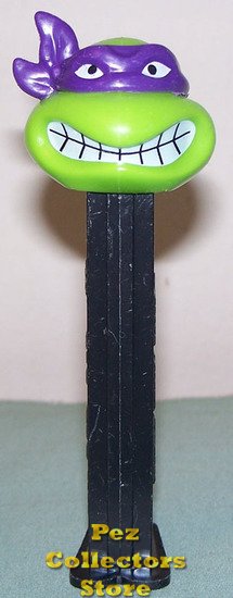 (image for) TMNT Angry Donatello Purple mask on Black Stem Pez - Click Image to Close
