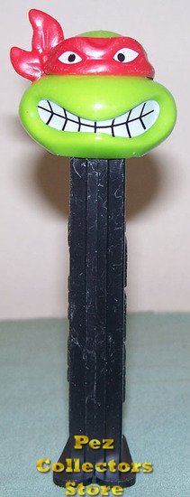 (image for) TMNT Angry Raphael Red mask on Black Stem Pez - Click Image to Close