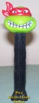 (image for) TMNT Angry Raphael Red mask on Black Stem Pez