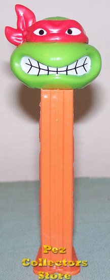 (image for) TMNT Angry Raphael Red mask on Orange Stem Pez - Click Image to Close