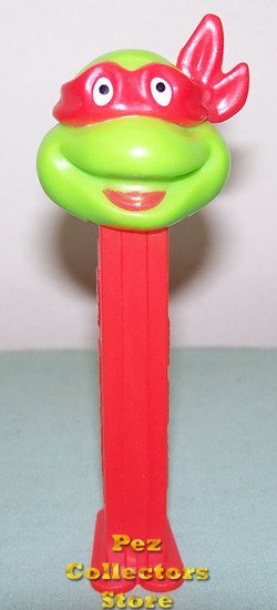 (image for) TMNT Happy Raphael Red mask on Red Stem Pez - Click Image to Close