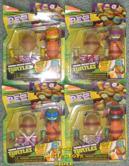 (image for) Teenage Mutant Ninja Turtles Connectibles Pez Set of 4 MOC - Click Image to Close