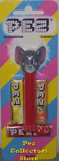 (image for) Tuffy A Pez Multipiece Face Red Stem Mint on Striped Halo Card - Click Image to Close