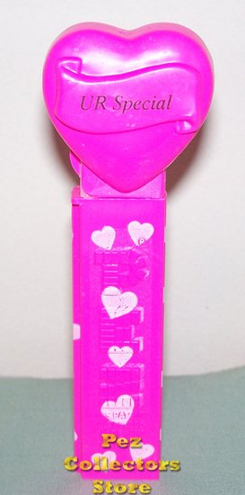 (image for) 2005 UR Special Heart Pez Neon Pink printed stem Loose - Click Image to Close