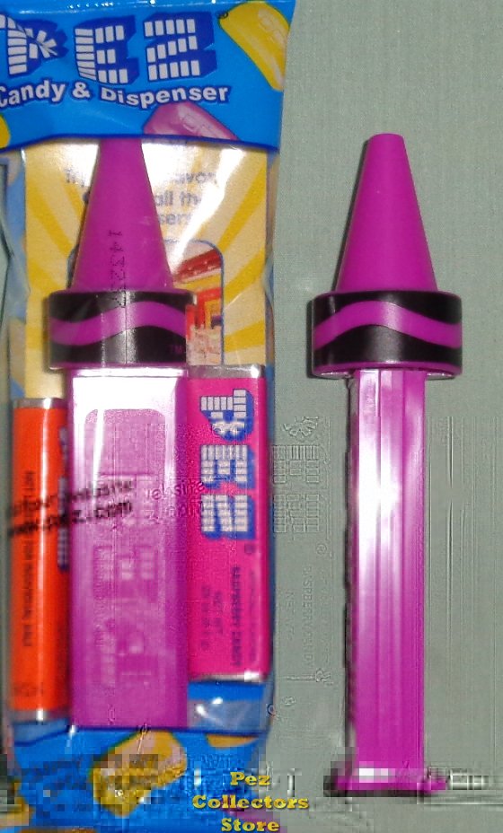 (image for) Vivid Violet Crayola Crayon Pez MIB - Click Image to Close