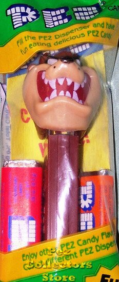 (image for) Taz Pointed Hairs Warner Bros Looney Tunes Pez MIB - Click Image to Close