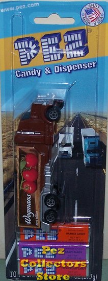 (image for) 2010 Wegmans Tomato Hauler Truck Brown Rig Promotional Pez - Click Image to Close