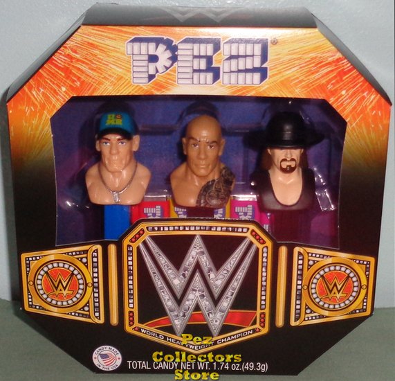 (image for) WWE Boxed Pez Set - John Cena, The Rock and Undertaker - Click Image to Close