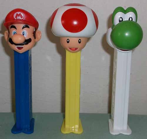 (image for) Super Mario, Yoshi and Kinopio Loose Pez set from Europe - Click Image to Close
