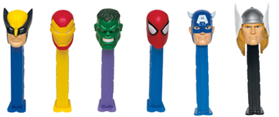 Marvel Superheroes Pez with Thor and Captain America