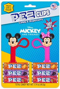 Mickey and Minnie Pez Clips