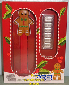 2020 Gingerbreadman Pez with Silver Pez Candies