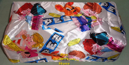Pez Boy and Girl with Vintage Dispensers Tissue Box Cover