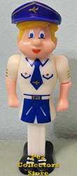 Pilot Pez Pal White Jacket Blue Cap