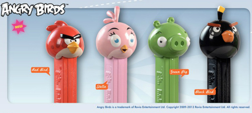 PEZ European issue Angry Birds set of 3 