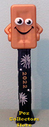 2022 Happy New Year Gold Candy Mascot Pez